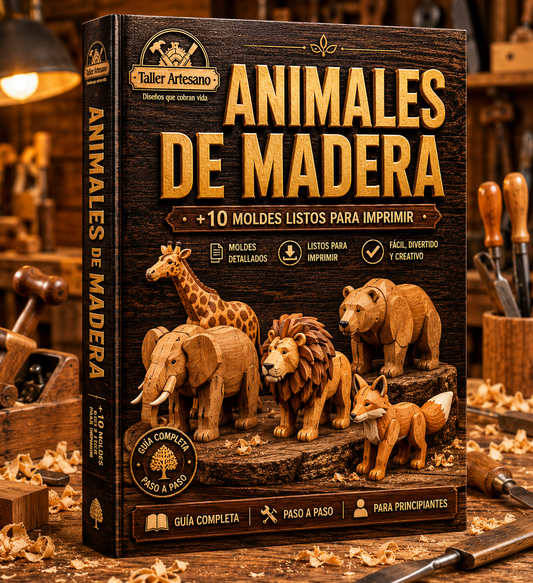 Animales de Madera +10 Moldes Listos para Imprimir