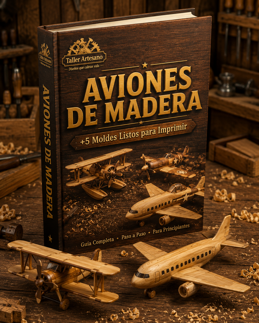 Aviones de Madera +5 Moldes Listos para Imprimir