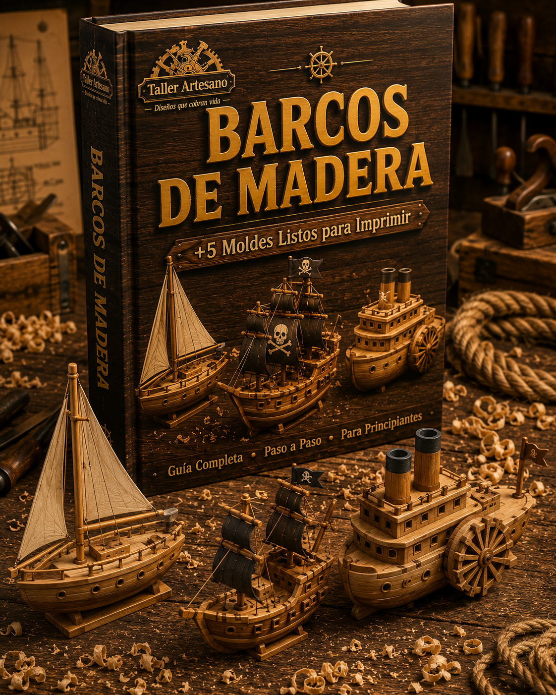 Barcos de Madera +5 Moldes Listos para Imprimir